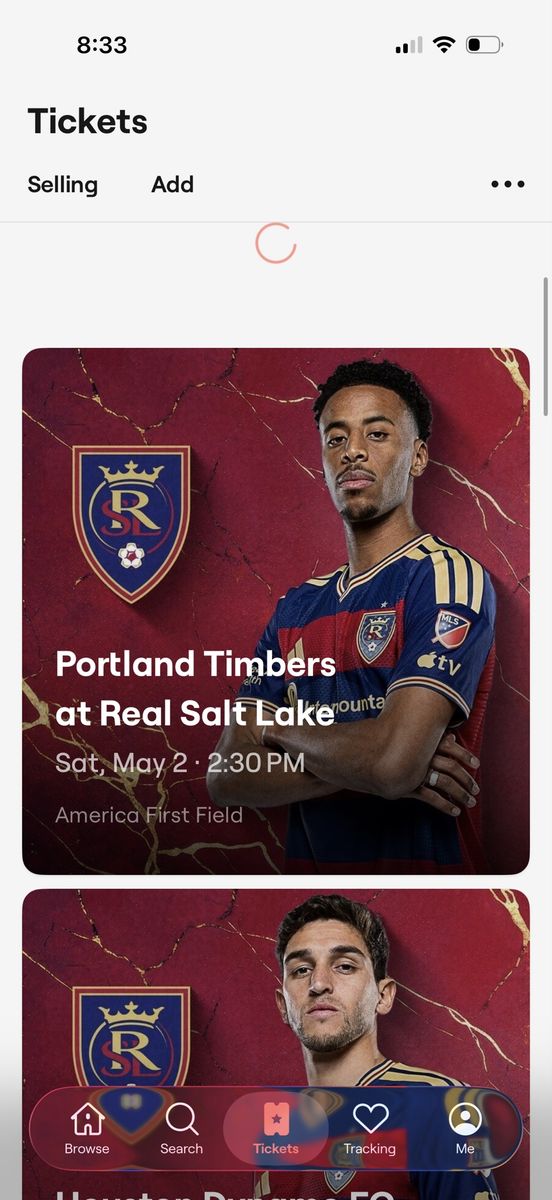 4 tix-RSL vs Portland