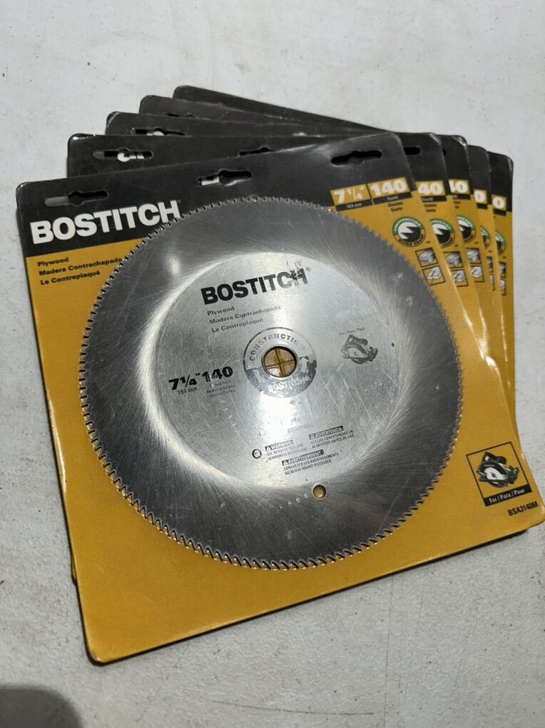 (5) Bostitch 7-1/4 In Circular Saw Blades 140T