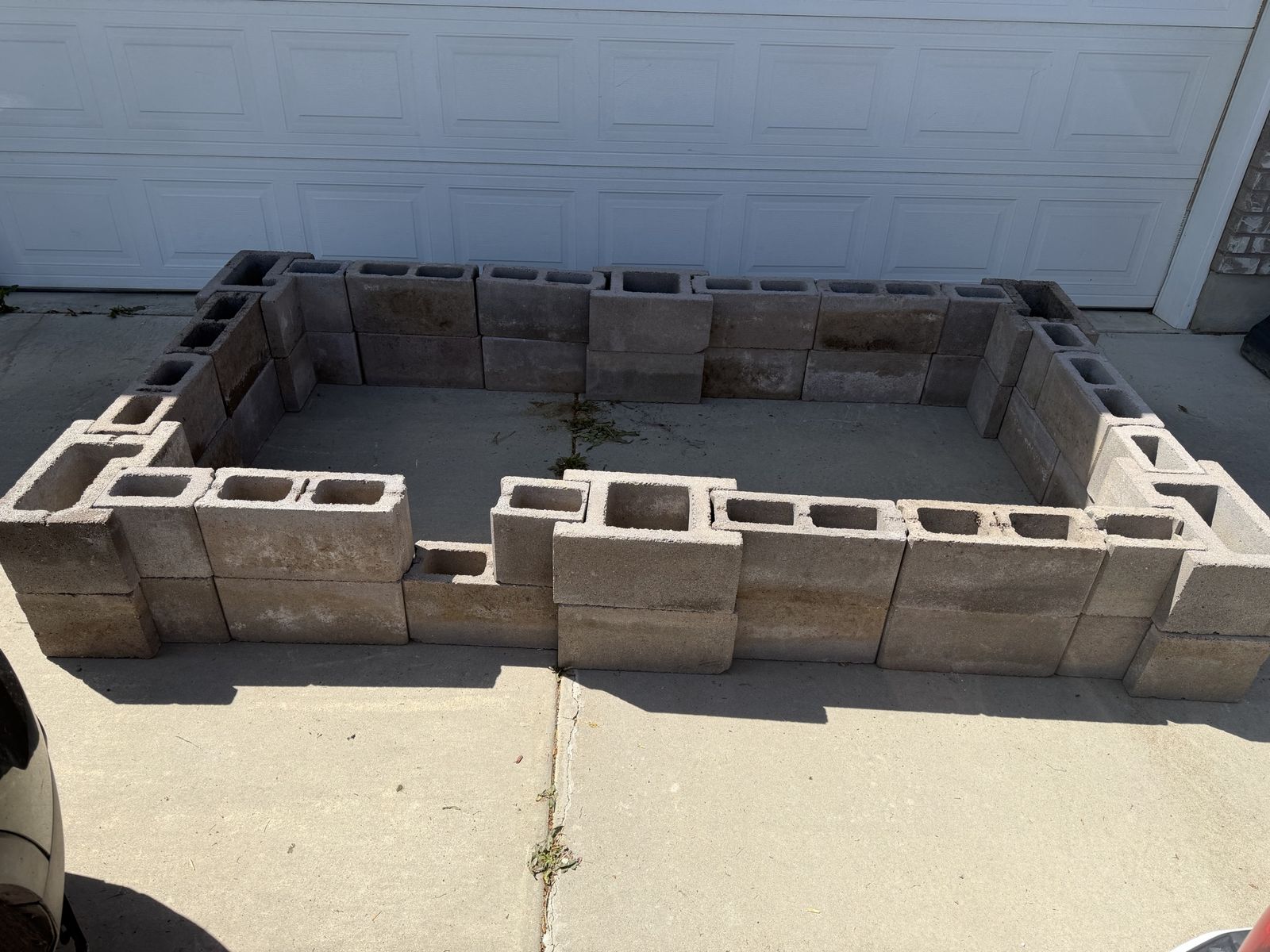 Cinder block planter box