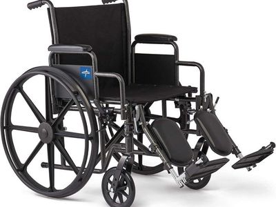 Brand New Medline Guardian K1 Wheelchair - 20" Seat, Elevating Leg Rests