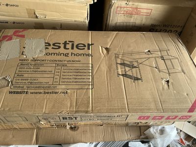 Bestier 71.5” L-Shaped Gaming Desk with LED Lights