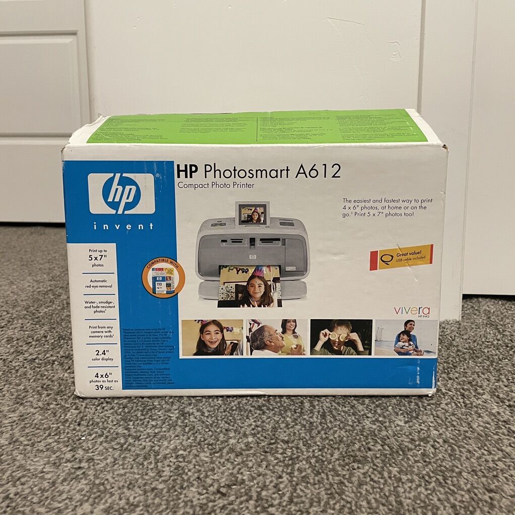 NEW HP Photosmart A612 Compact Photo Printer