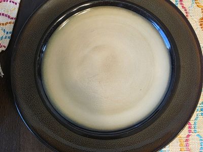 HomeTrends Rave Stripe Dinner Plates Set Brown Beige Stoneware