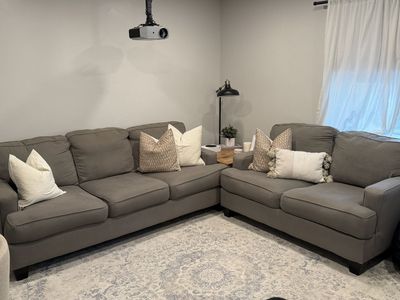 Grey Sofa and Loveseat