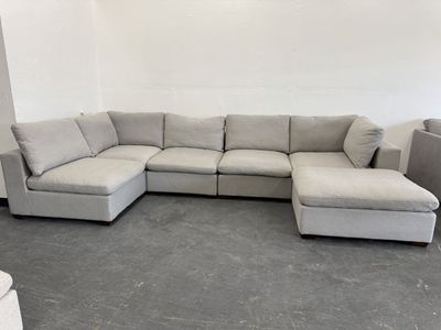 GRAY COSTCO LOWELL MODULAR SECTIONAL SOFA COUCH