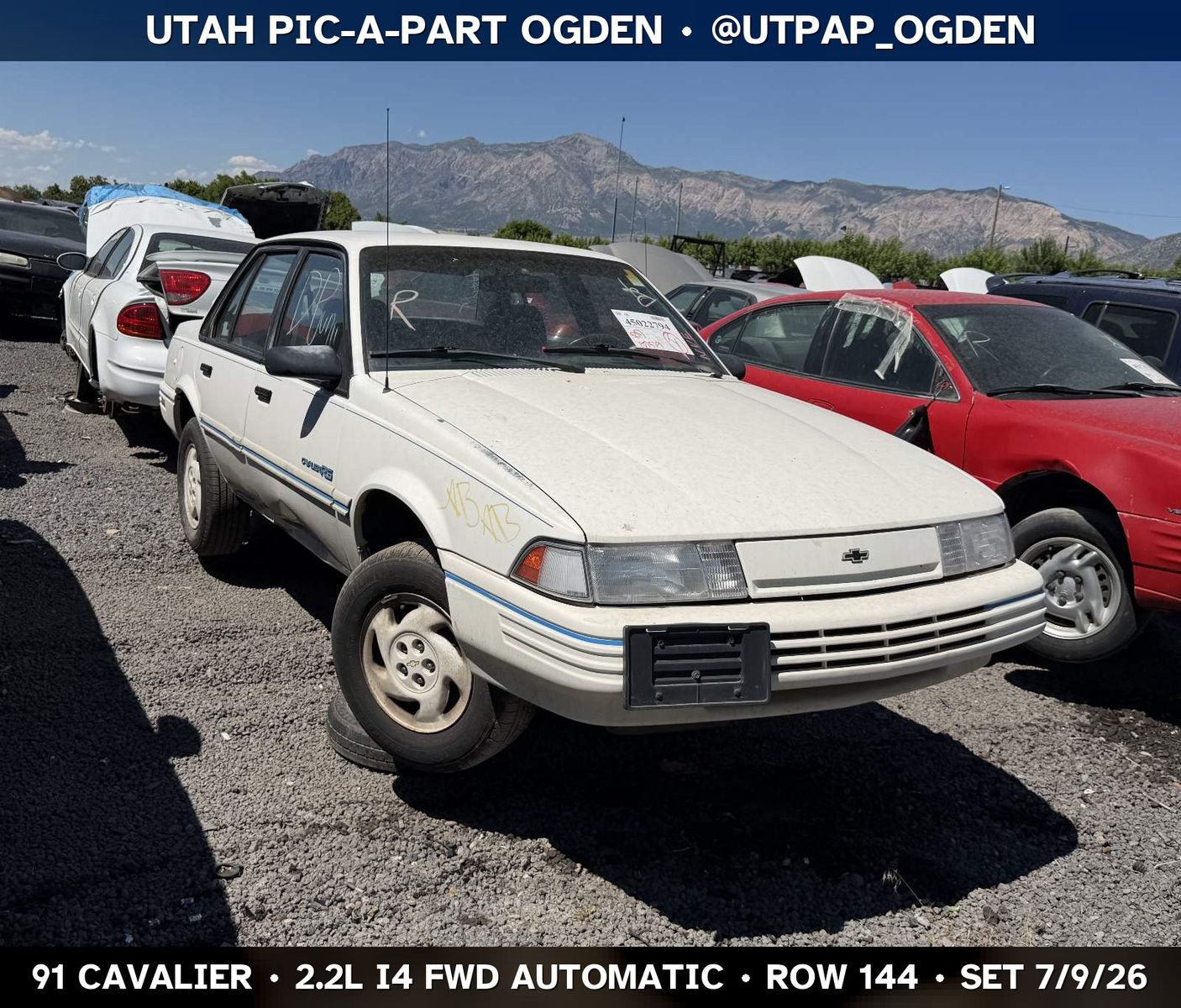 1991 Chevrolet Cavalier Parts - UTPAP Ogden