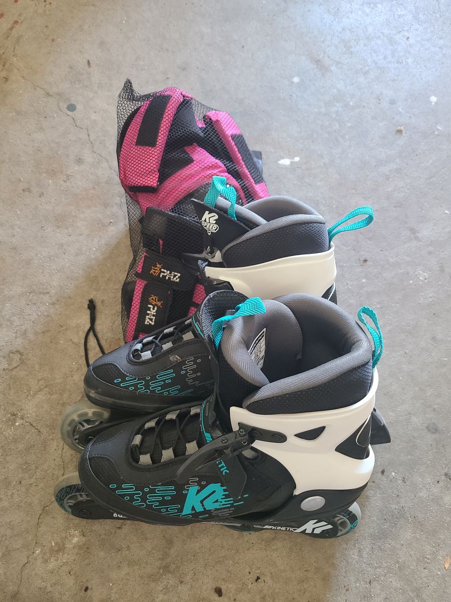 Rollerblades and protective gear womens size 9