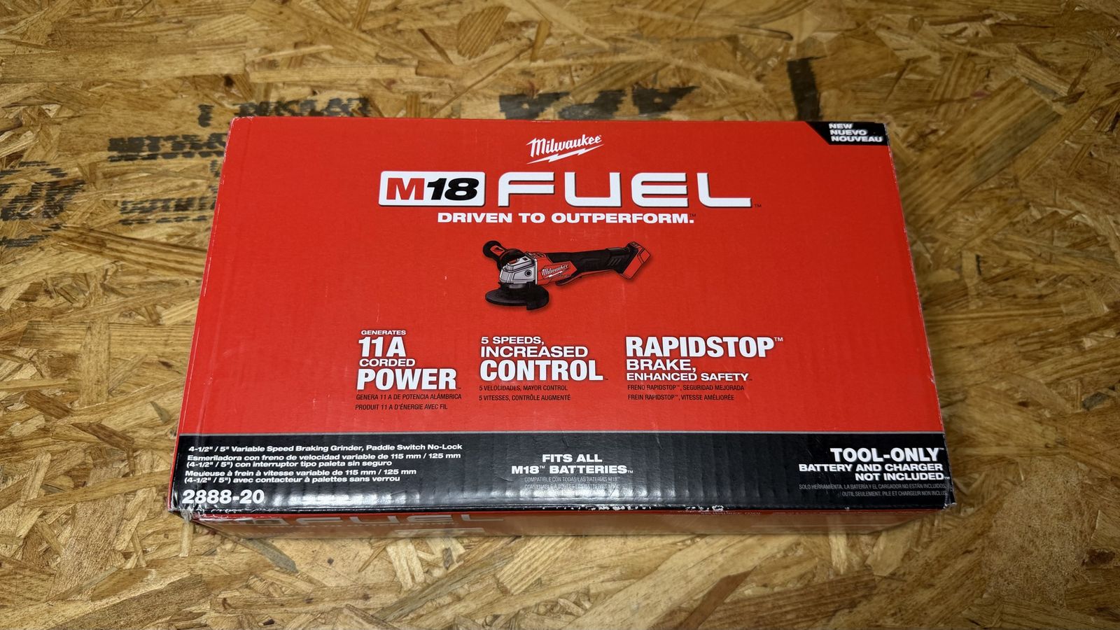 M18 FUEL 18V Lithium-Ion Brushless Cordless 4-1/2 in./5 in. Grinder with Variable Speed & Paddle Switch (Tool-Only)