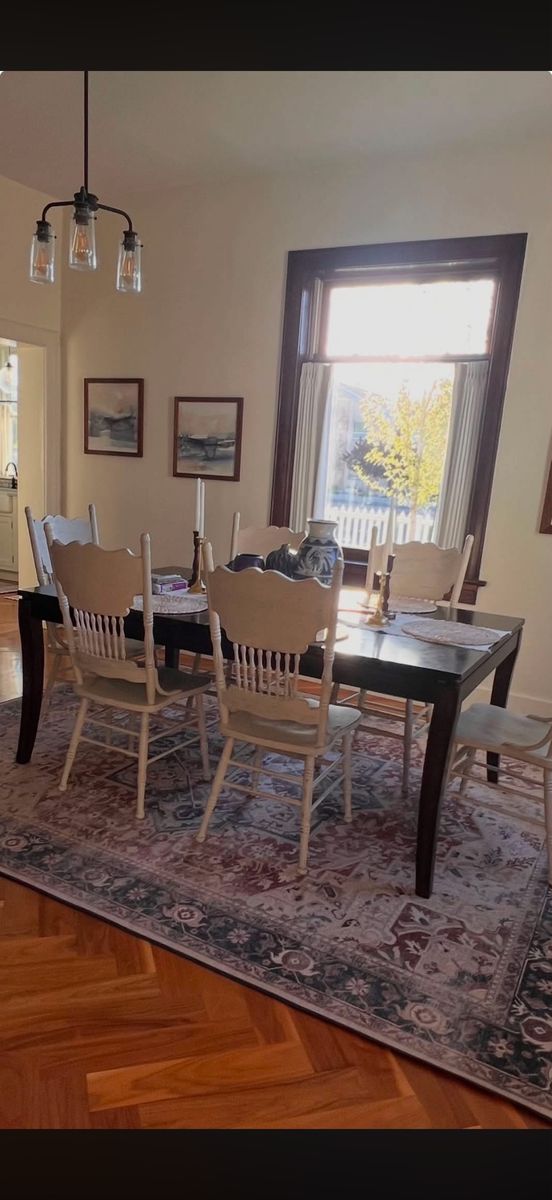 Dining room table with chairs