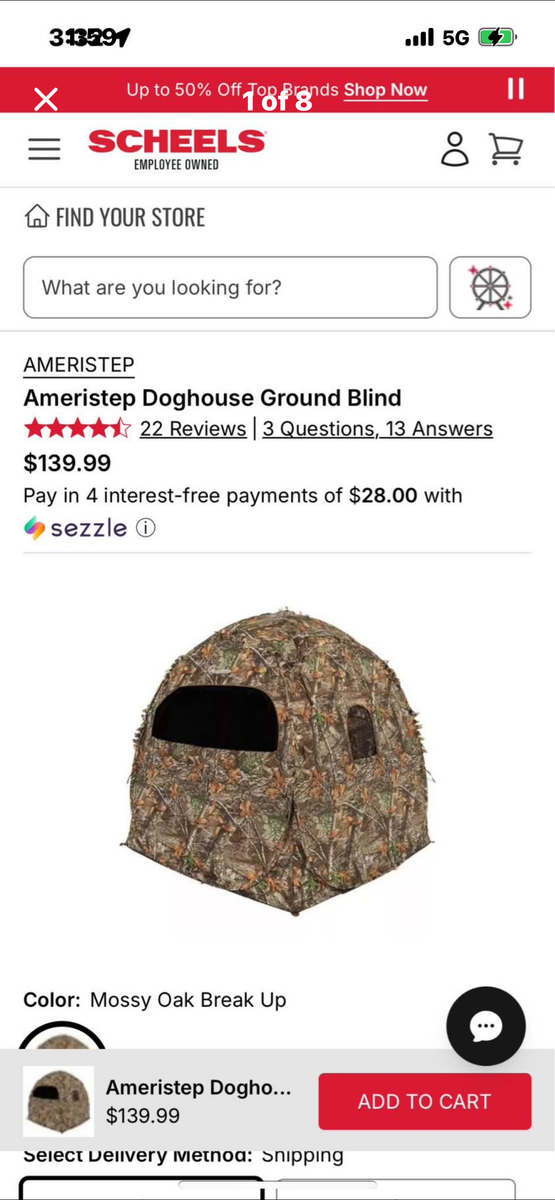 Ameristep doghouse  hunting blind