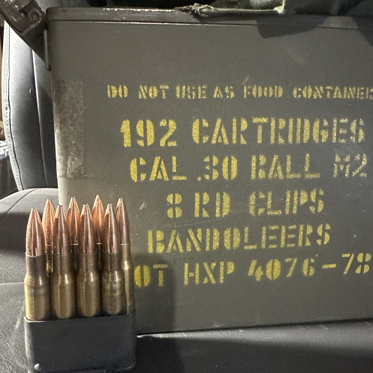 30-06 Ammo 192 Rounds In Clips