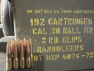 30-06 Ammo 192 Rounds In Clips