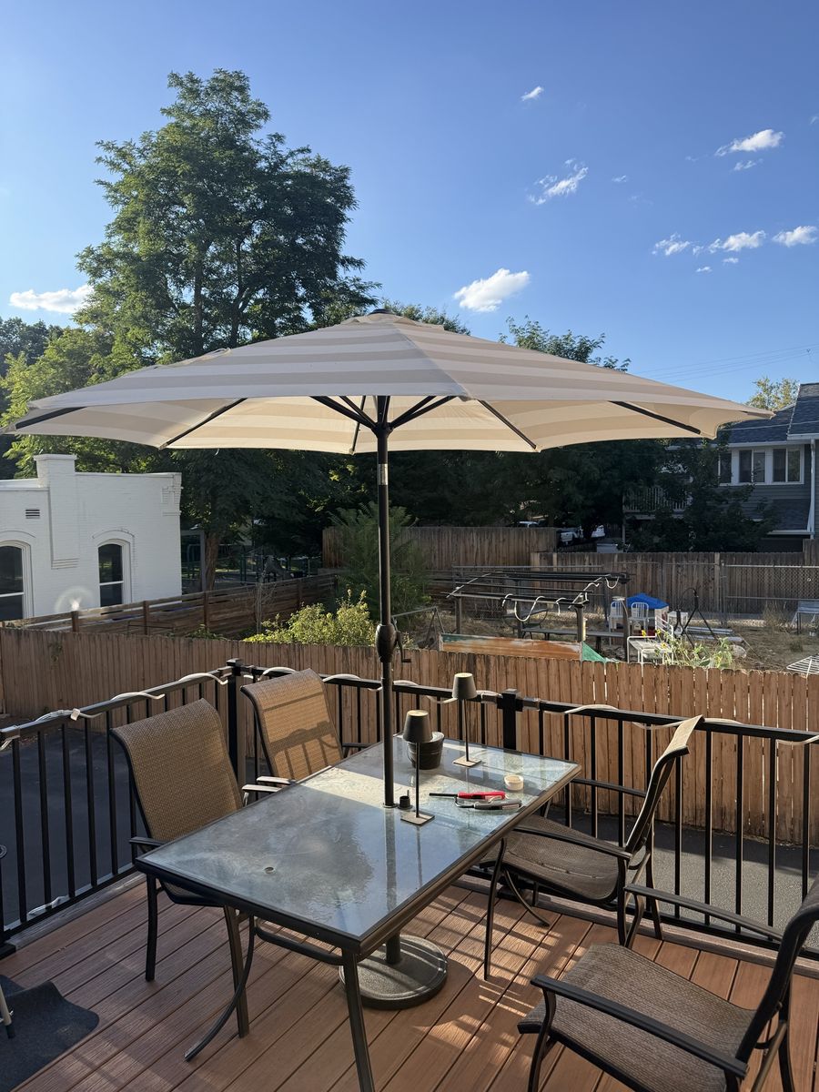 Outdoor Patio Umbrella with Base 