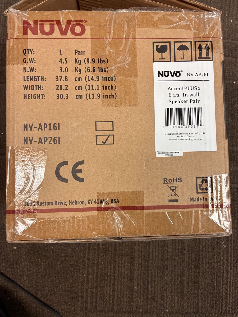 NuVo AccentPLUS NV-AP26I 6 1/2" In-Wall Speaker Pair
