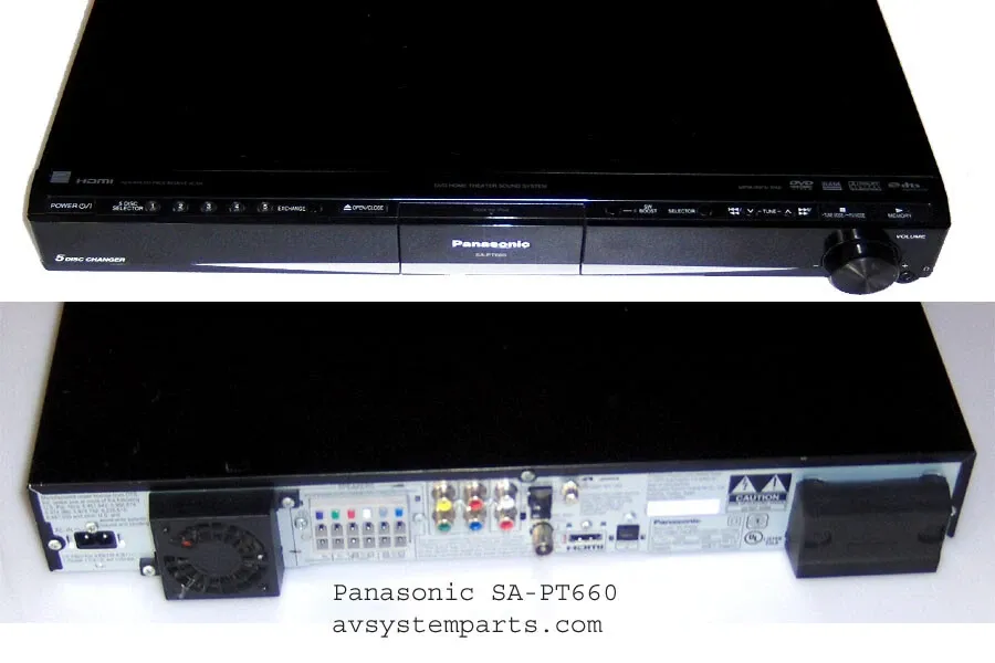Panasonic SA PT-660 Receiver, 5 Disc DVD/ CD Player/ Changer with HDMI output.