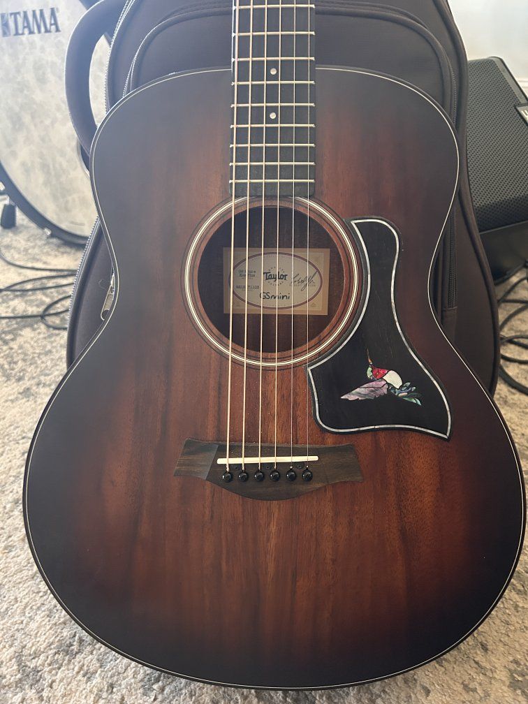 Taylor GS Plus Mini-e Koa Acoustic-Electric Guitar w/ ES-B Electronics & Hummingbird Inlay