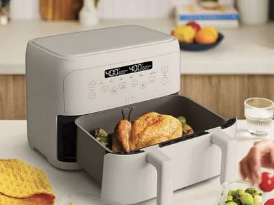 Bella Pro Series Dual Basket Digital Air Fryer - Oatmilk / Cream