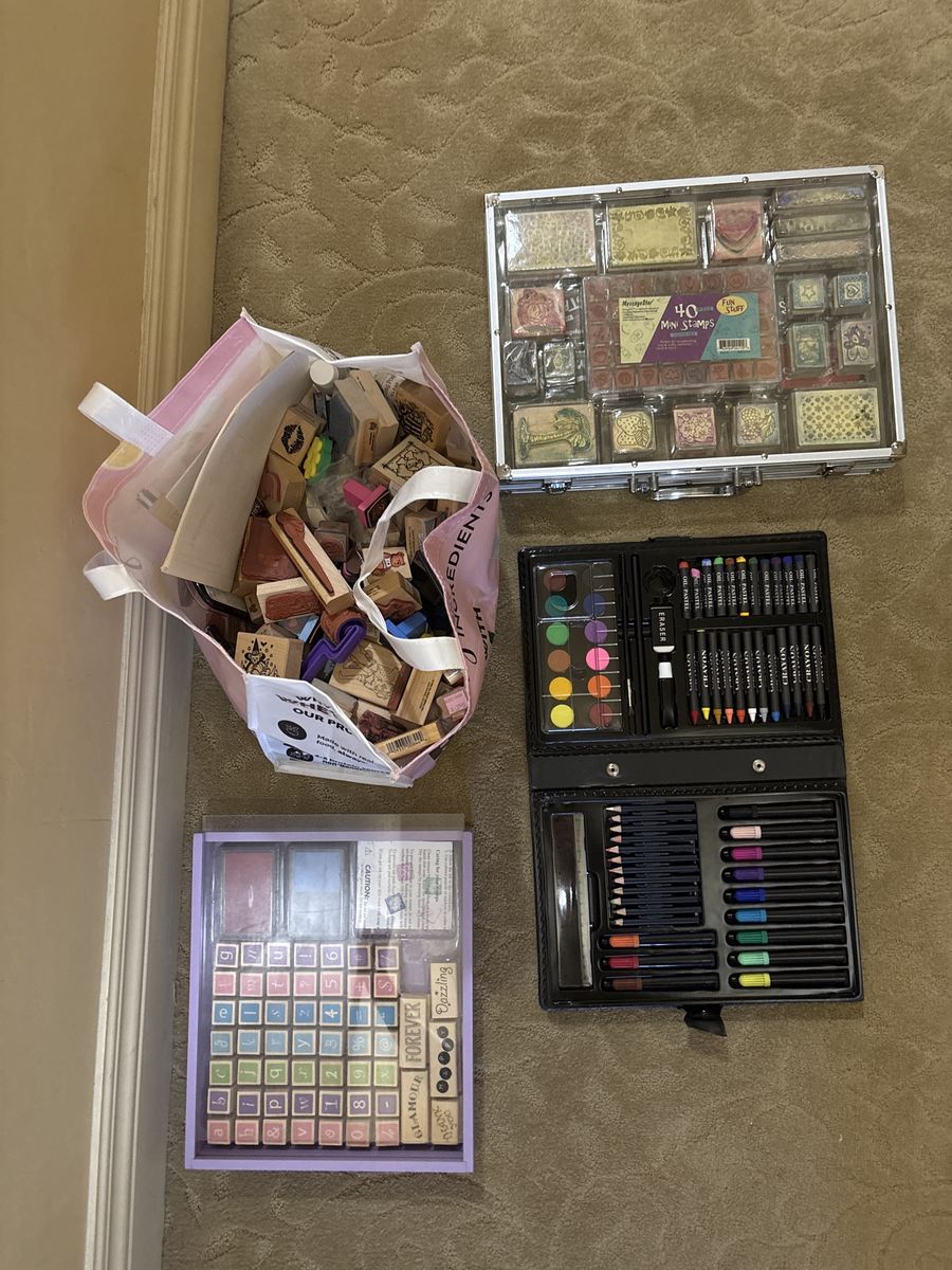 Stamps, pastels and more