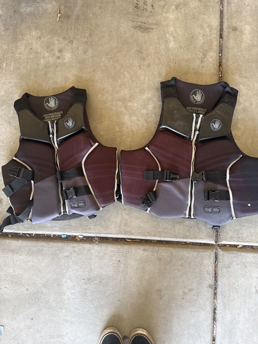 2 BodyGlove Adult Life Jackets
