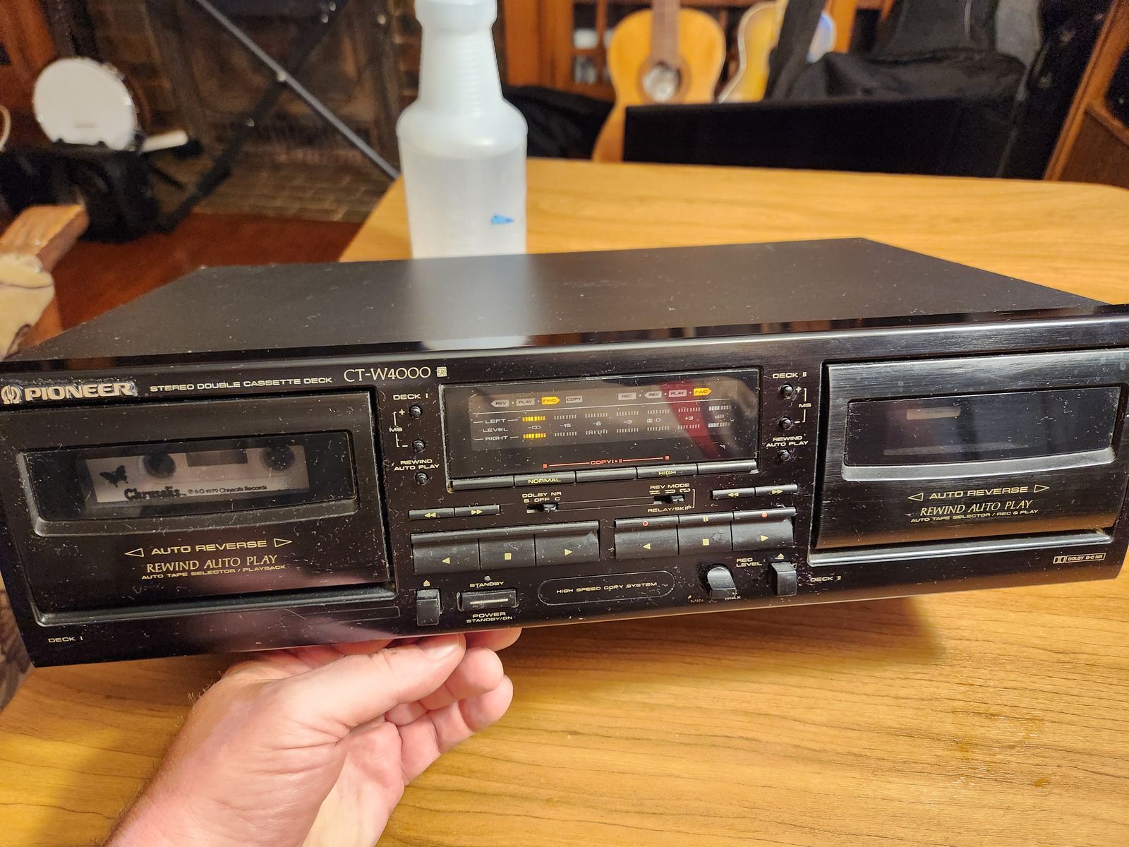Pioneer dual cassette player.  Works great.  Model CT-W4000