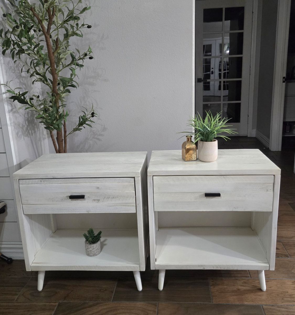 Wood nightstands