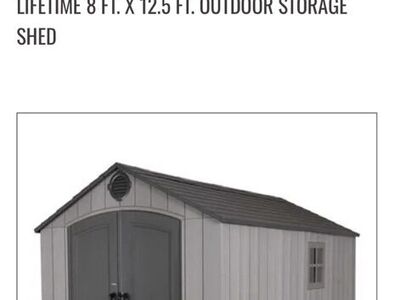 New Lifetime 8x12.5 Shed With Delivery & Install