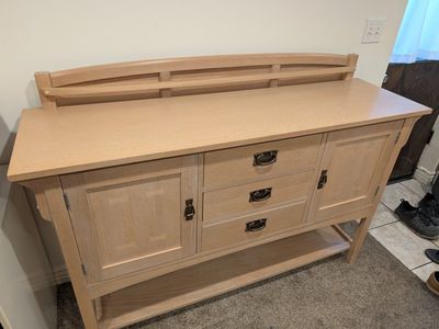 Mission Style White Oak Sideboard Buffet Cabinet | Craftsman Console