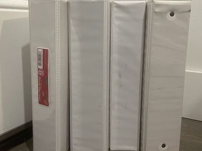 Blank White 3 Ring Binders