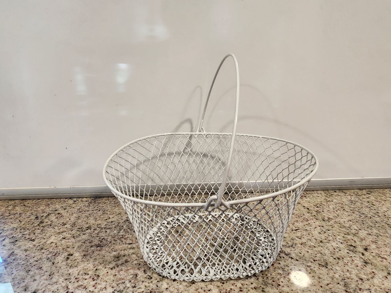 White wire basket