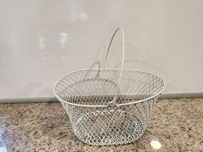 White wire basket