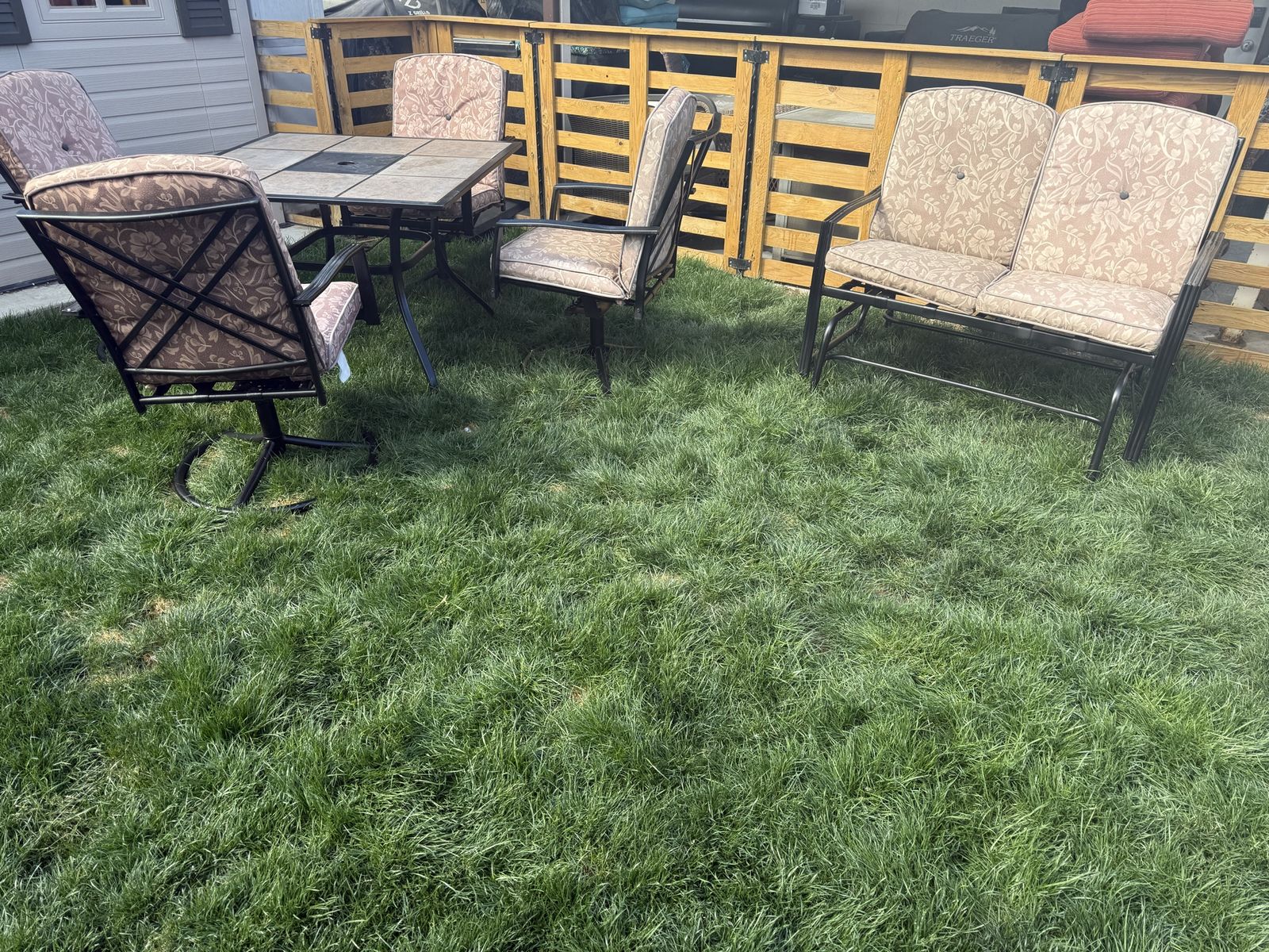 Patio Set And Glider Bench