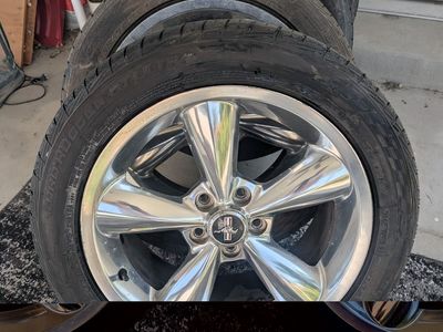 Mustang GT 5 spoke chrome wheels