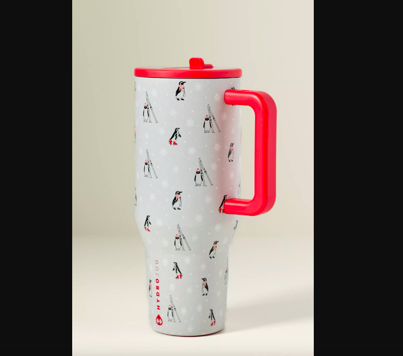 Brand New in Box HydroJug 40 oz. Traveler- Anthropologie Exclusive (Flurry- Penguin)