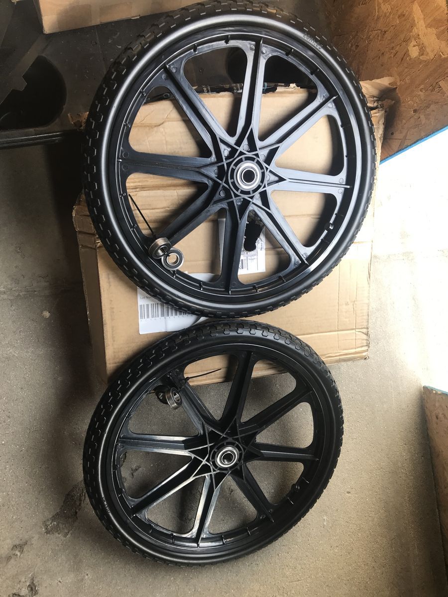 new BMX 20" Tuff Wheels wheelset sealed bearings bike rims and tires tubeless flat proof