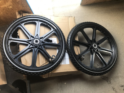 new BMX 20" Tuff Wheels wheelset sealed bearings bike rims and tires tubeless flat proof