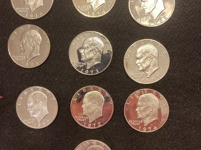 1971-S, 1972-S, 1973-S and 1974-S Silver Proof Eisenhower Silver Dollars