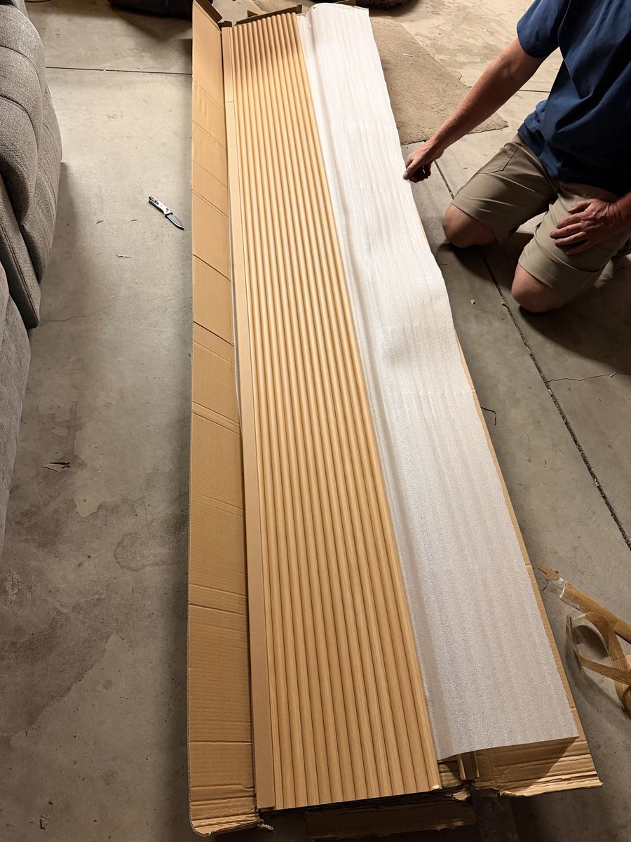 New in Box Fluted Wood Wall Panel Acoustic Diffuser Sound Absorbing Home Decor