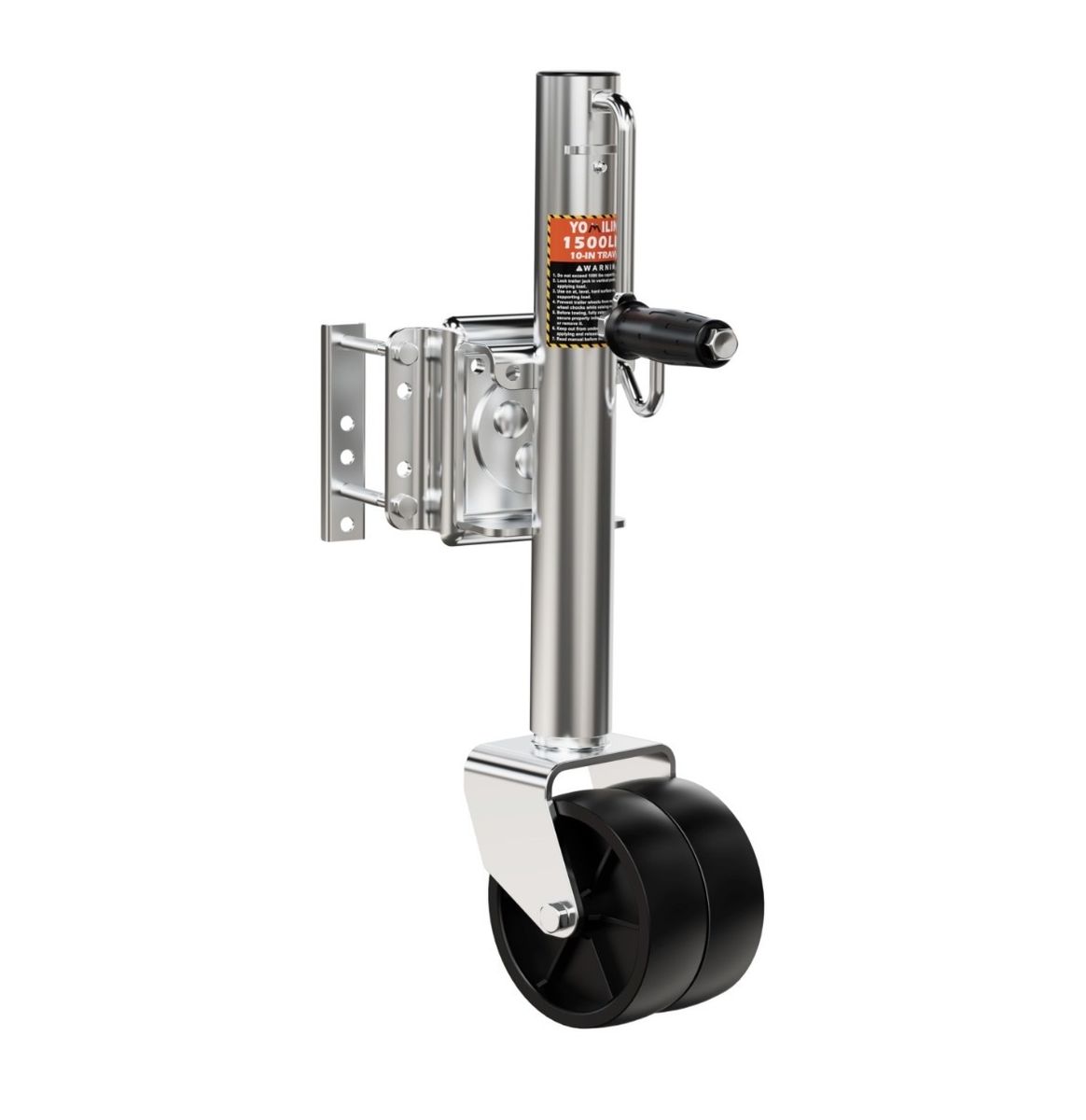 New 1500 lb Trailer Swing Jack with Dual Wheels
