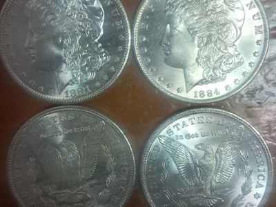 1881-S & 1884-O Morgan Silver Dollars - Uncirculated (UNC)