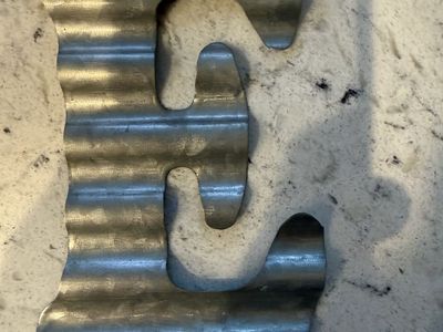 Corrugated Metal Decorative Letters E, W, and Q Farmhouse Wall Decor