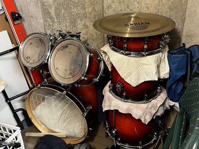 6-Piece Mapex Meridian Red Maple Drum Set