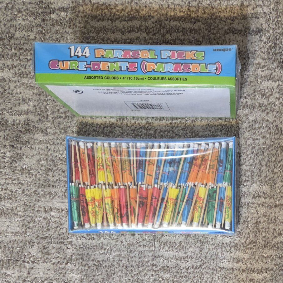 mini paper umbrellas 144 per box