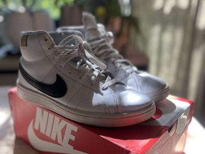 Nike Court Vision Mid White Black Athletic Shoes sneakers