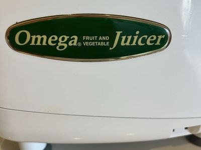 Omega Fruit and Vegetable Juicer - White, Masticating Style with Multiple Attachments