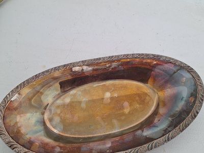 silver plate bread tray