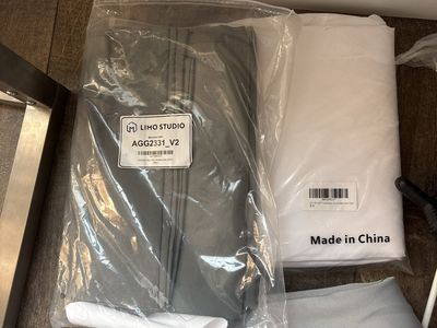 LimoStudio AGG2331_V2 & GFCC Photo Backdrops Lot - Gray & 8ft x 10ft White Backdrop