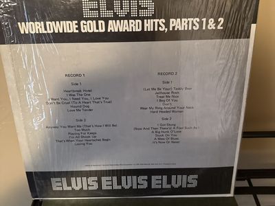 Elvis Presley Worldwide Gold Award Hits Parts 1 & 2 Vinyl Record Album