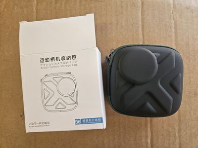 Black camera storage bag