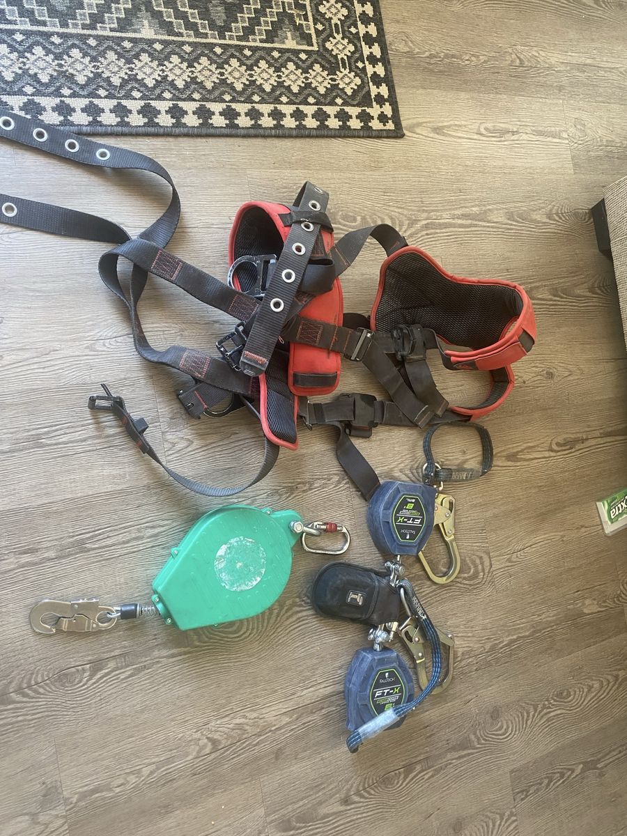 Full Body Safety Harness with Retractable Lanyards - Fall Protection Gear