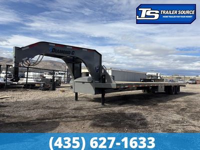 8.5x40 Diamond C FMAX-HDT 212 Gooseneck Hydraulic Dovetail Equipment Trailer - 25.9K GVWR - Hydraulic Jack(s)